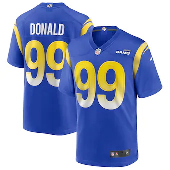 mens nike aaron donald royal los angeles rams game player j